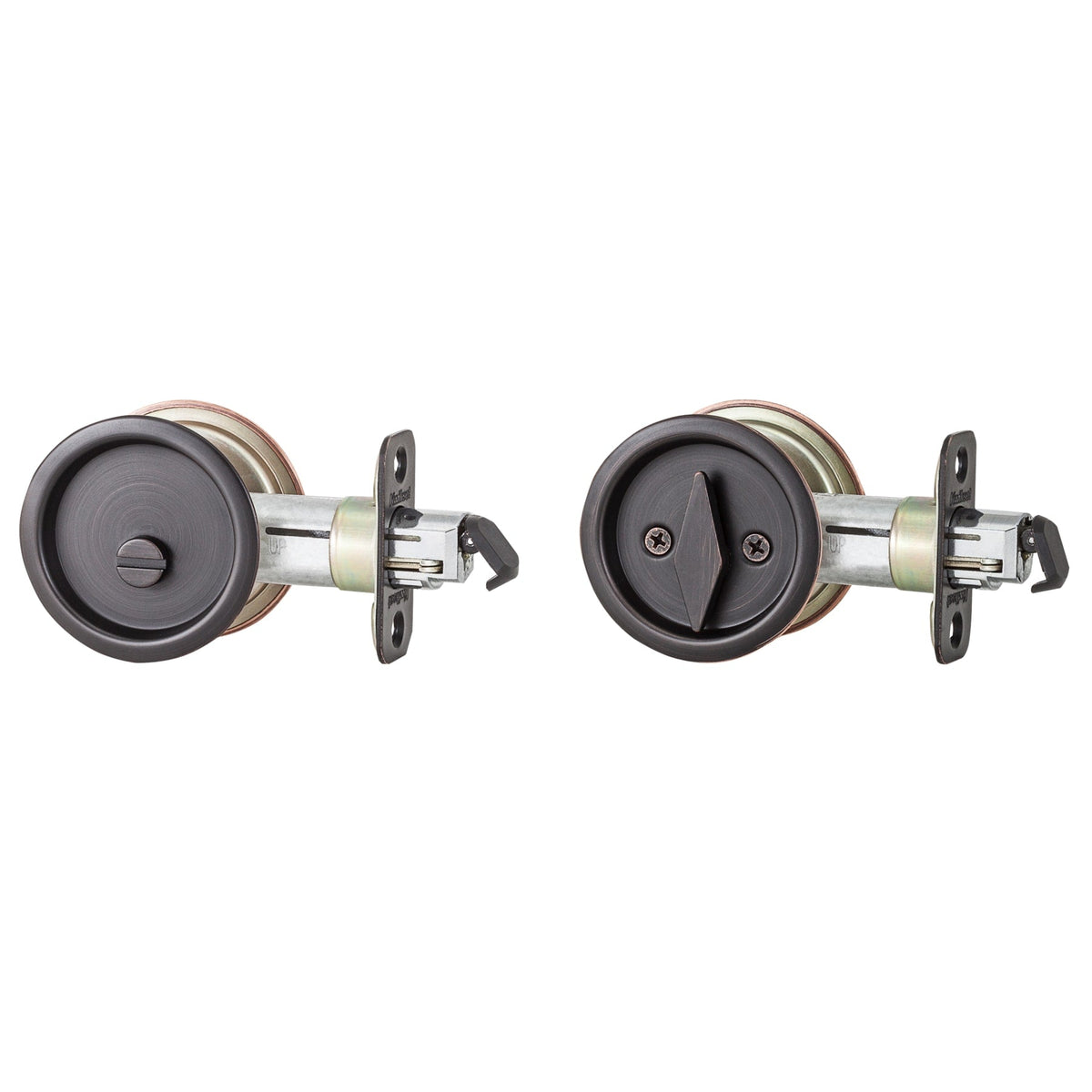 Kwikset 2.03-in Venetian Bronze Pocket Door Pull