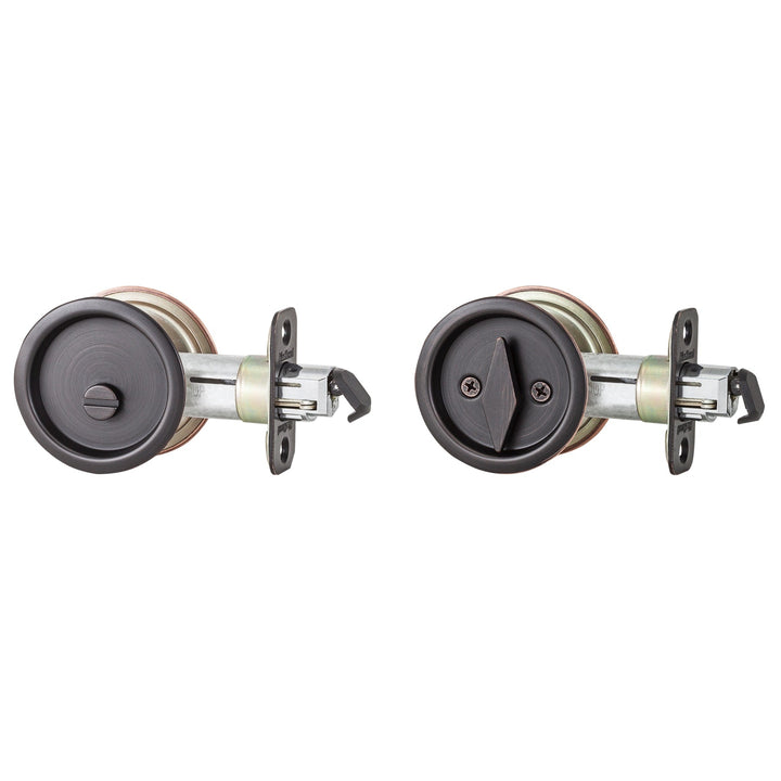 Kwikset 2.03-in Venetian Bronze Pocket Door Pull