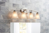 Portfolio Lyndsay 30.13-in 4-Light Satin Nickel Transitional Vanity Light Bar