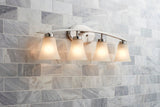 Portfolio Lyndsay 30.13-in 4-Light Satin Nickel Transitional Vanity Light Bar