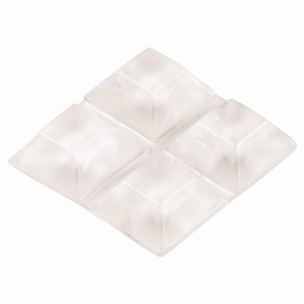 3/4 in. Self-Adhesive Vinyl Surface Bumpers (12 per Pack) - Super Arbor