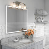 Portfolio Lyndsay 23-in 3-Light Satin Nickel Transitional Vanity Light Bar