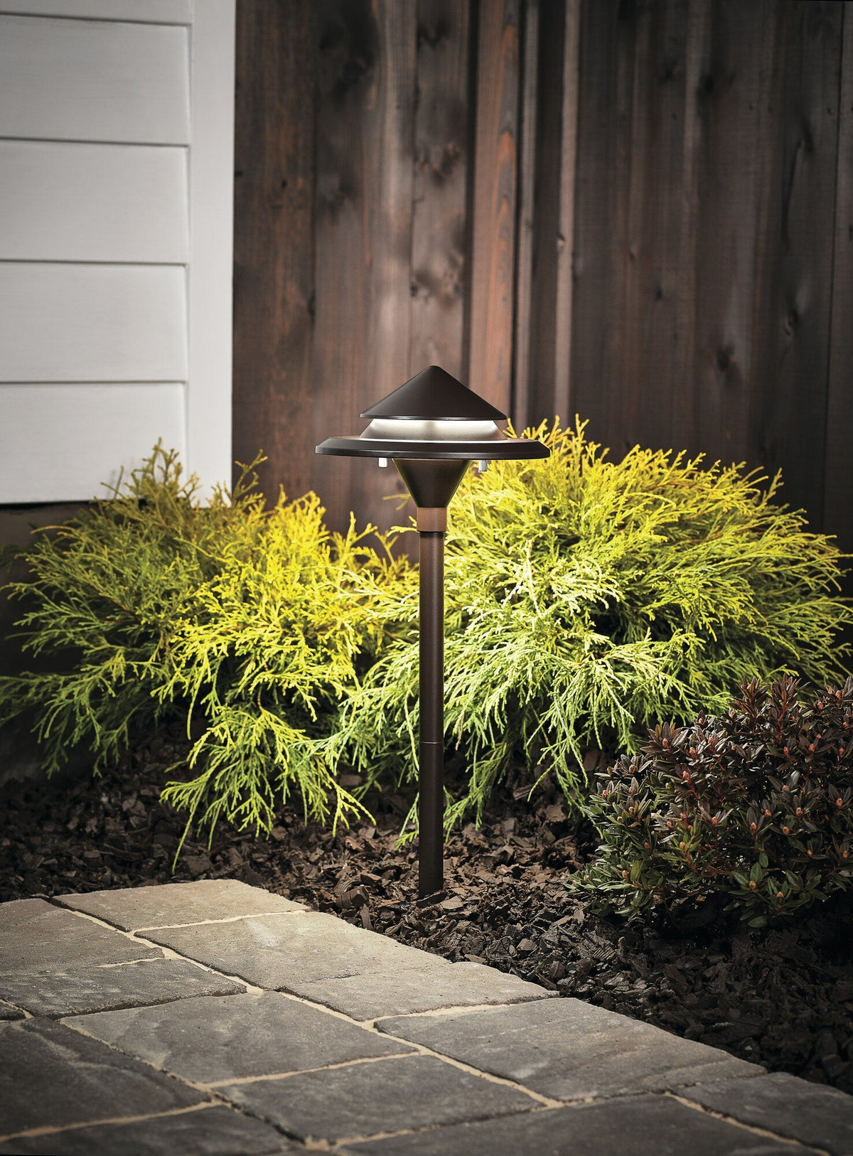 Kichler 3-Watt Olde Bronze Low Voltage Hardwired LED Path Light, 200 Lumens, 3000K