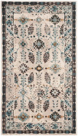 Safavieh Serenity Suzanni 3 x 5 Cream/Turquoise Indoor Floral/Botanical Throw Rug