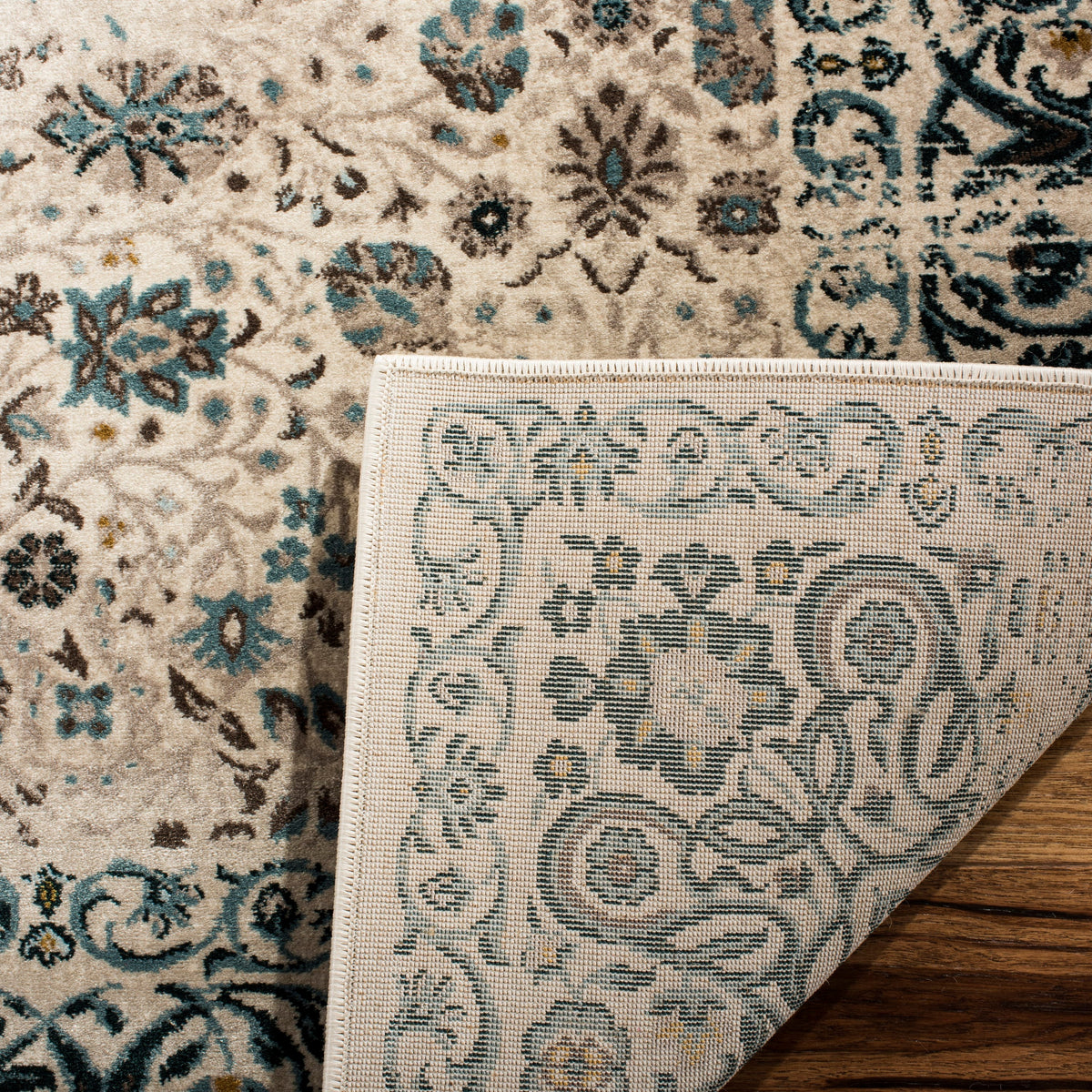 Safavieh Serenity Pasquale 8 x 10 Beige/Blue Indoor Floral/Botanical Vintage Area Rug