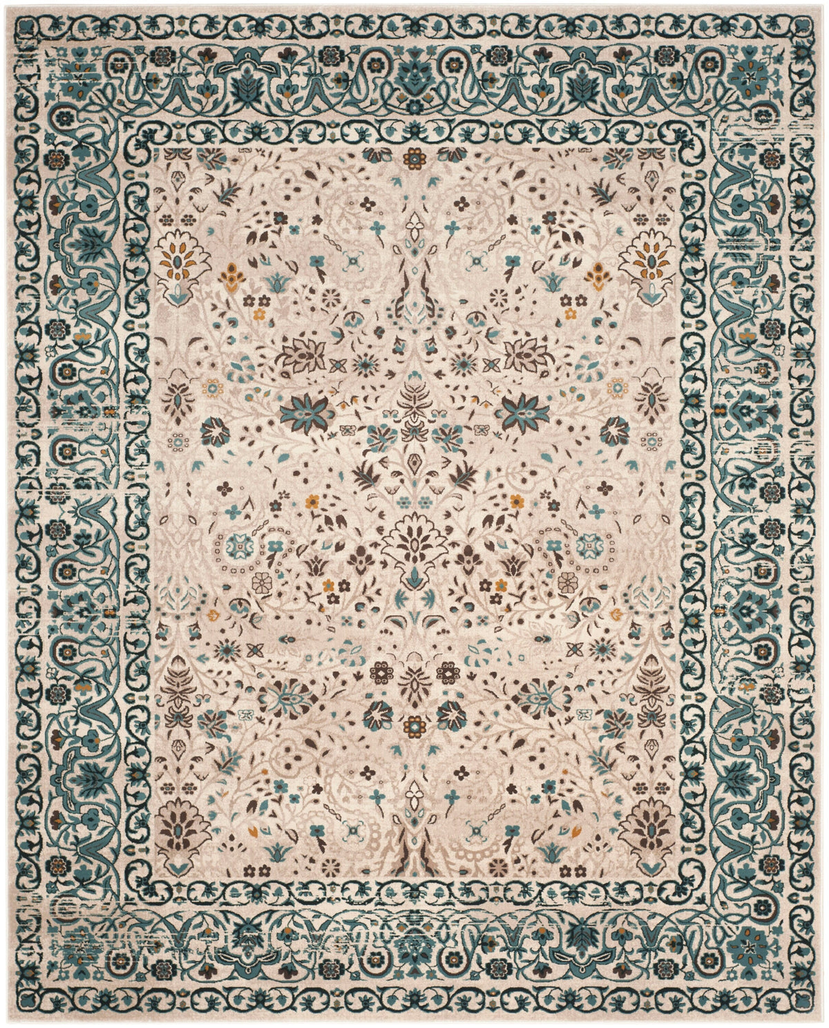 Safavieh Serenity Pasquale 8 x 10 Beige/Blue Indoor Floral/Botanical Vintage Area Rug