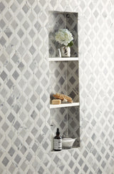 American Olean Genuine Stone White and Gray 12-in x 12-in Glazed Natural Marble Mosaic Floor and Wall Tile (1.08-sq ft)