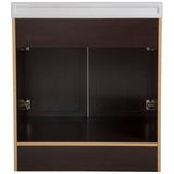 Project Source 30.5-in Java Single Sink Bathroom Vanity with White Cultured Marble Top