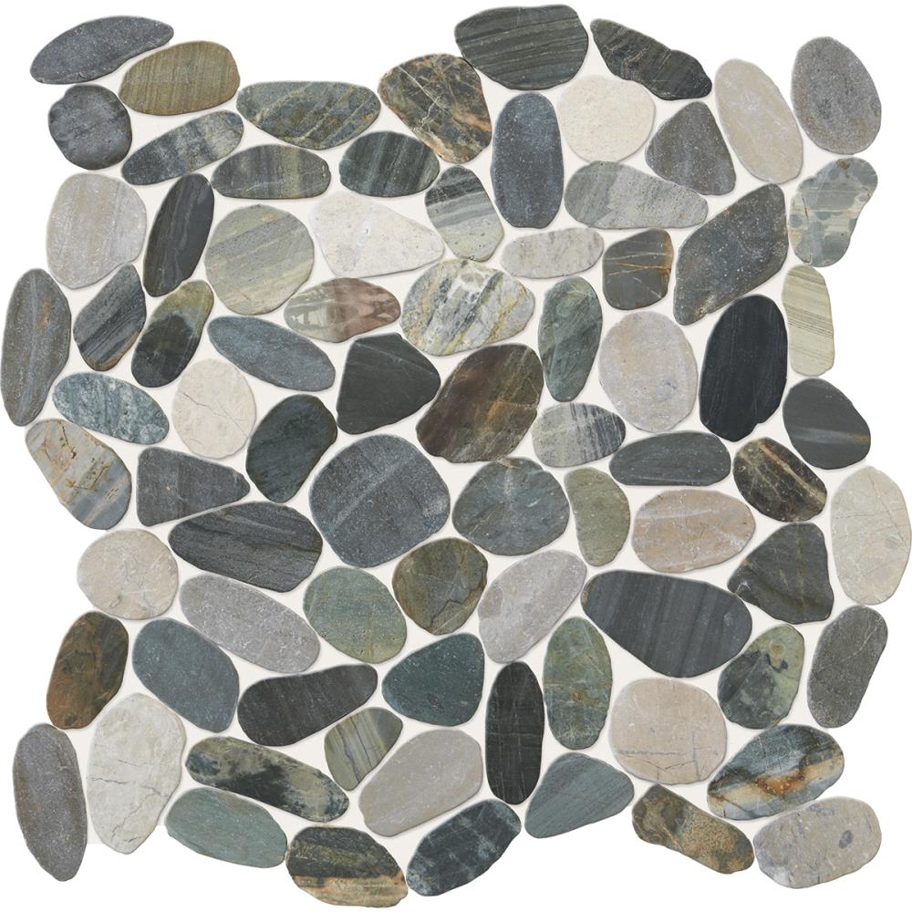 Delfino Stone Paradise Blend 12-in x 12-in Honed Natural Stone Pebble Floor and Wall Tile (0.95-sq. ft/ Piece)