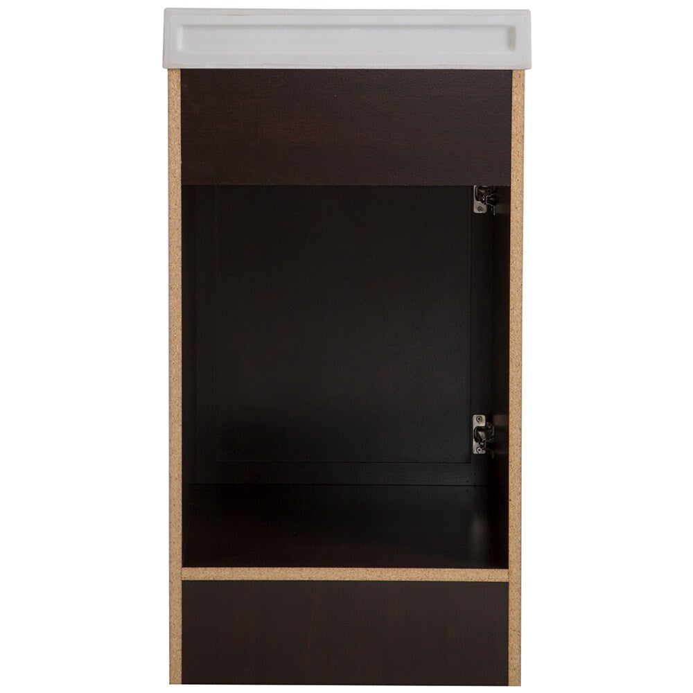 Project Source 18-in Java Single Sink Bathroom Vanity with White Cultured Marble Top
