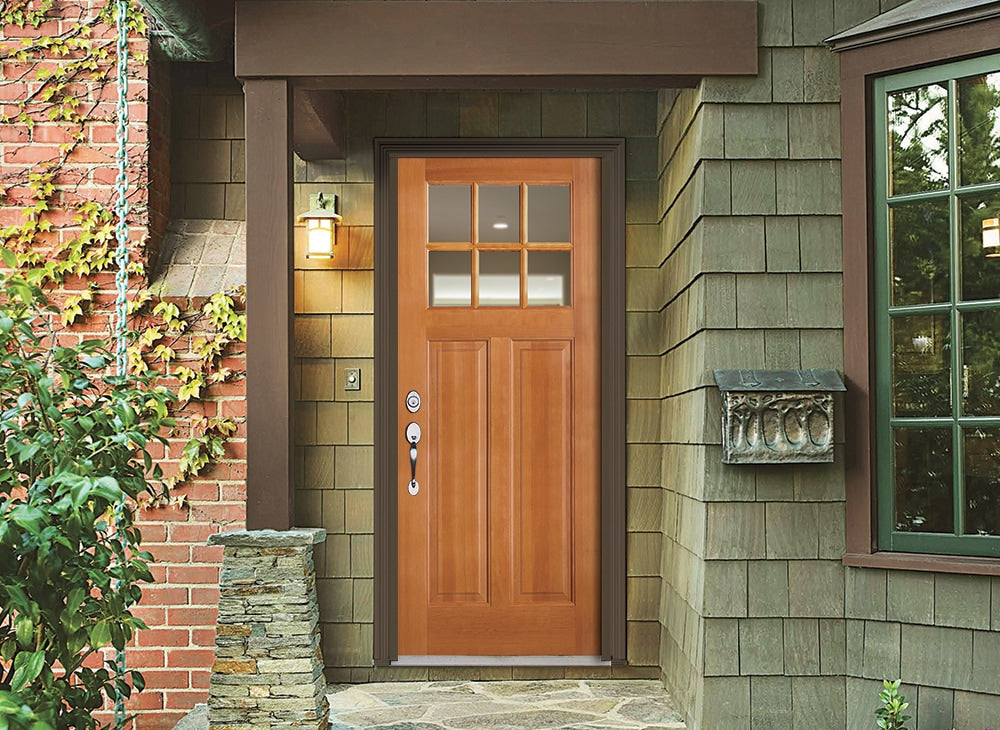 Simpson 36x80 Wood Prehung Front Door with Clear Glass