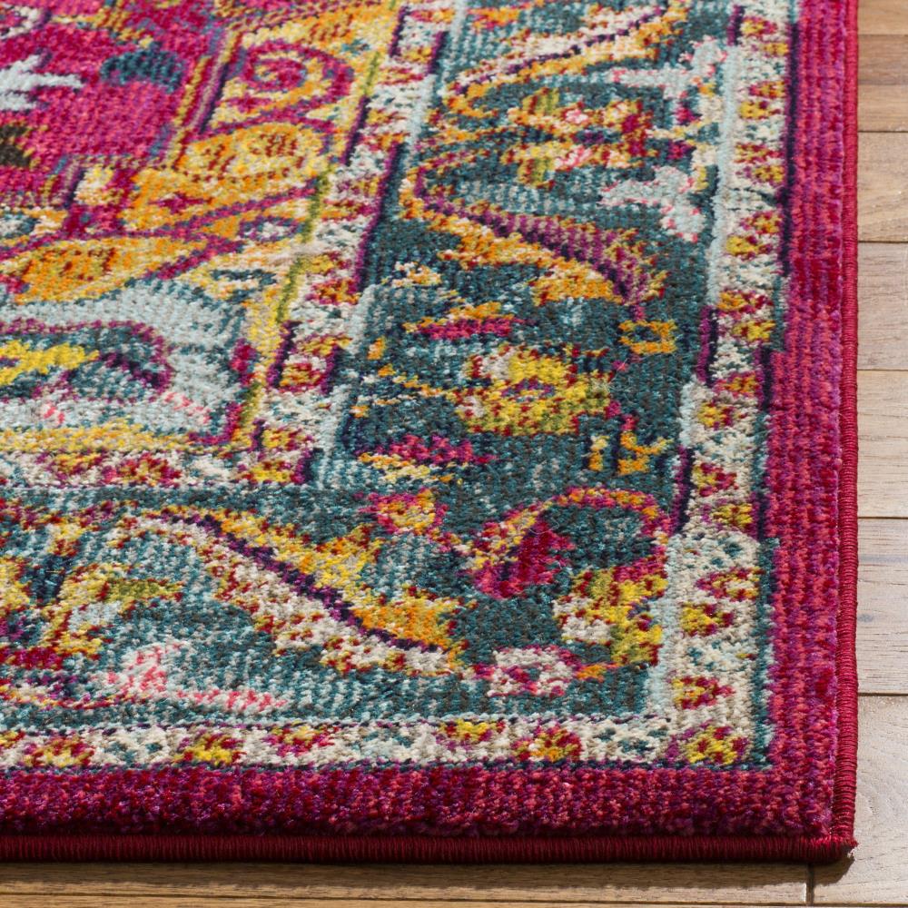 Safavieh Phoenix Ian 8 x 10 Fuchsia/Blue Indoor Distressed/Overdyed Vintage Area Rug