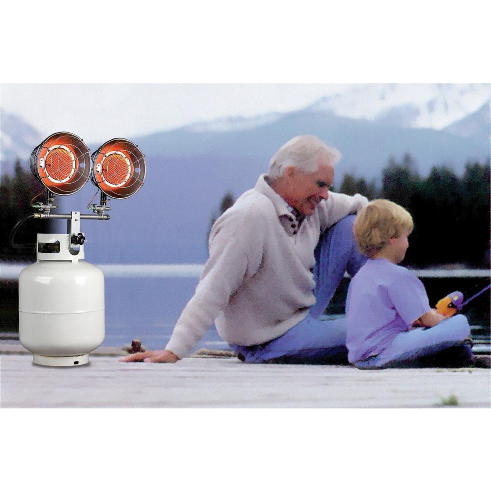 30,000 BTU Radiant Propane Double Tank Top Heater with Spark Ignition - Super Arbor