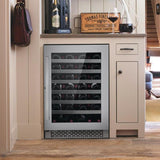 Cosmo 48-Bottle Capacity Stainless Steel Built-In/Freestanding Wine Chiller
