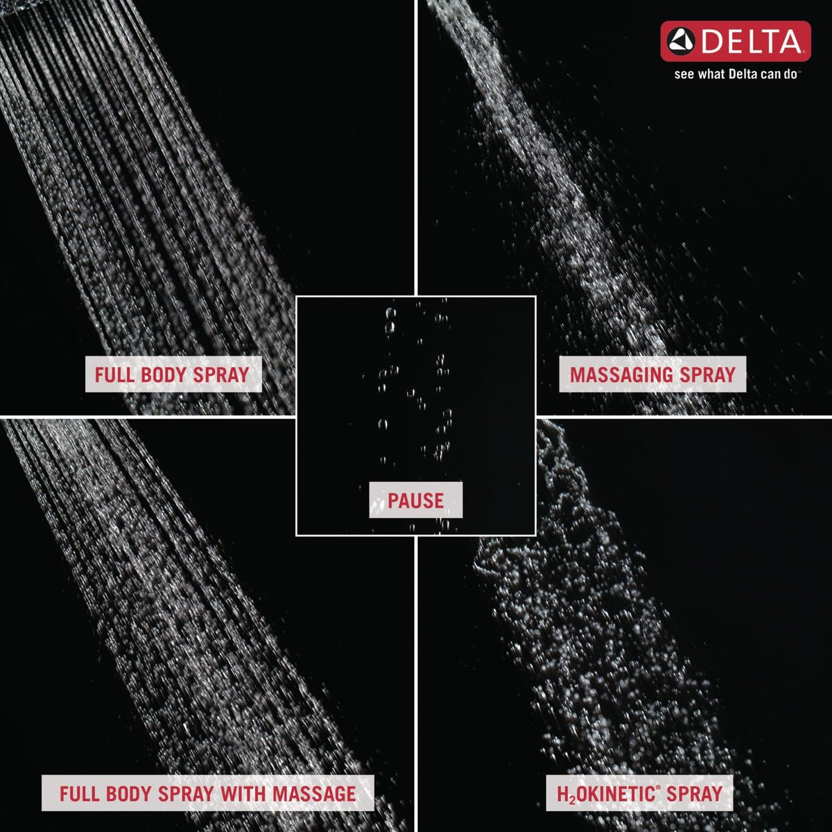 Delta Universal Showering Components Brushed Nickel 5-Spray Shower Head, 1.75 GPM (6.6 LPM)