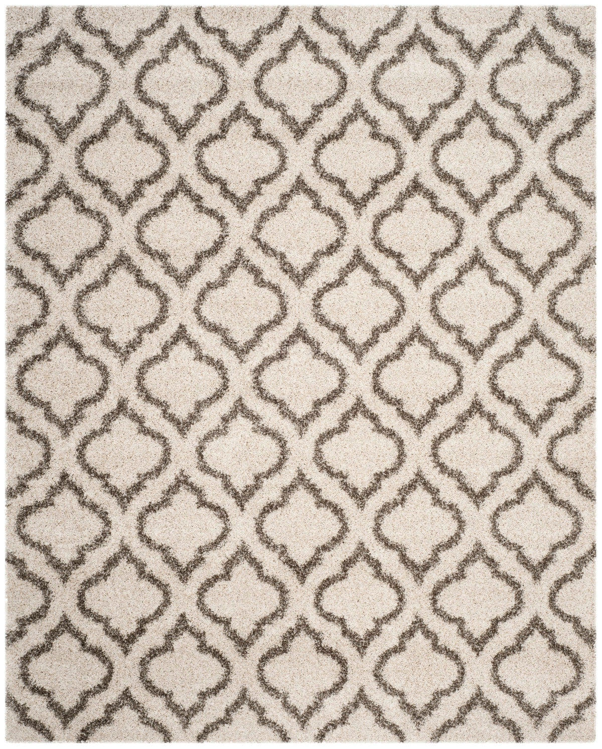 Safavieh Hudson Tensas Shag 9 x 12 Ivory/Gray Indoor Trellis Area Rug