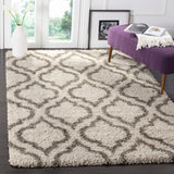 Safavieh Hudson Tensas Shag 9 x 12 Ivory/Gray Indoor Trellis Area Rug