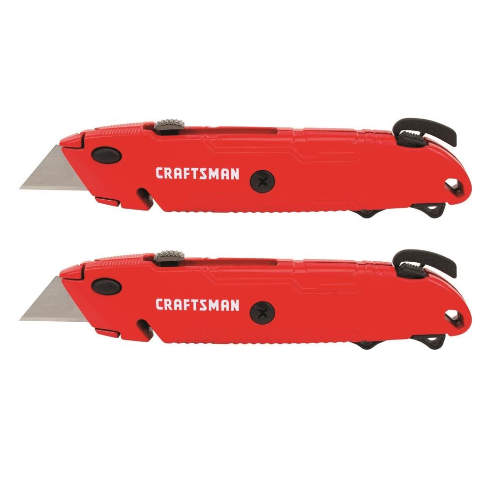 CRAFTSMAN 3/4-in 6-Blade Retractable Utility Knife, 2-Pack, On-Tool Blade Storage