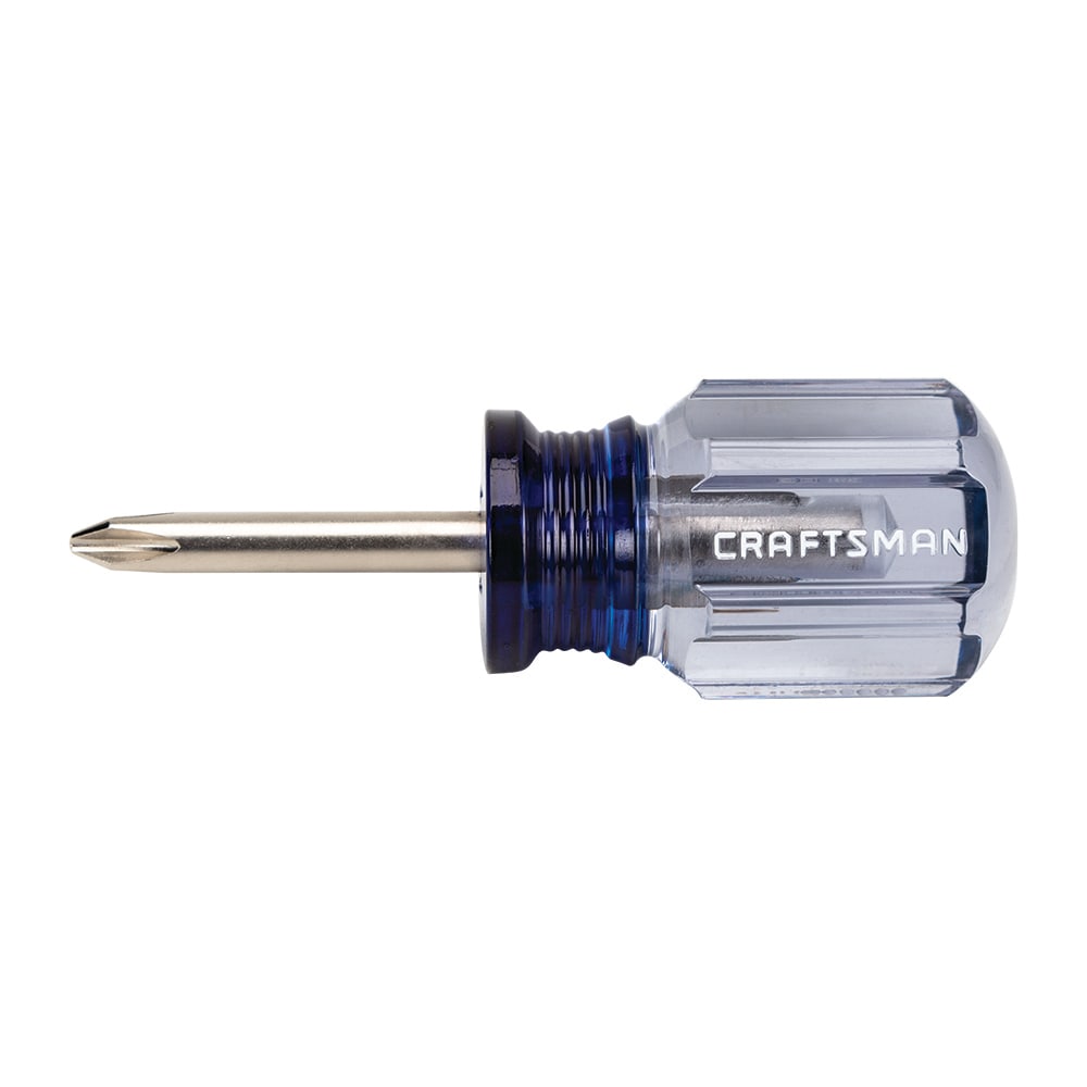 CRAFTSMAN Acetate Handle #2 Phillips Screwdriver, 1.5-in Stubby Shaft