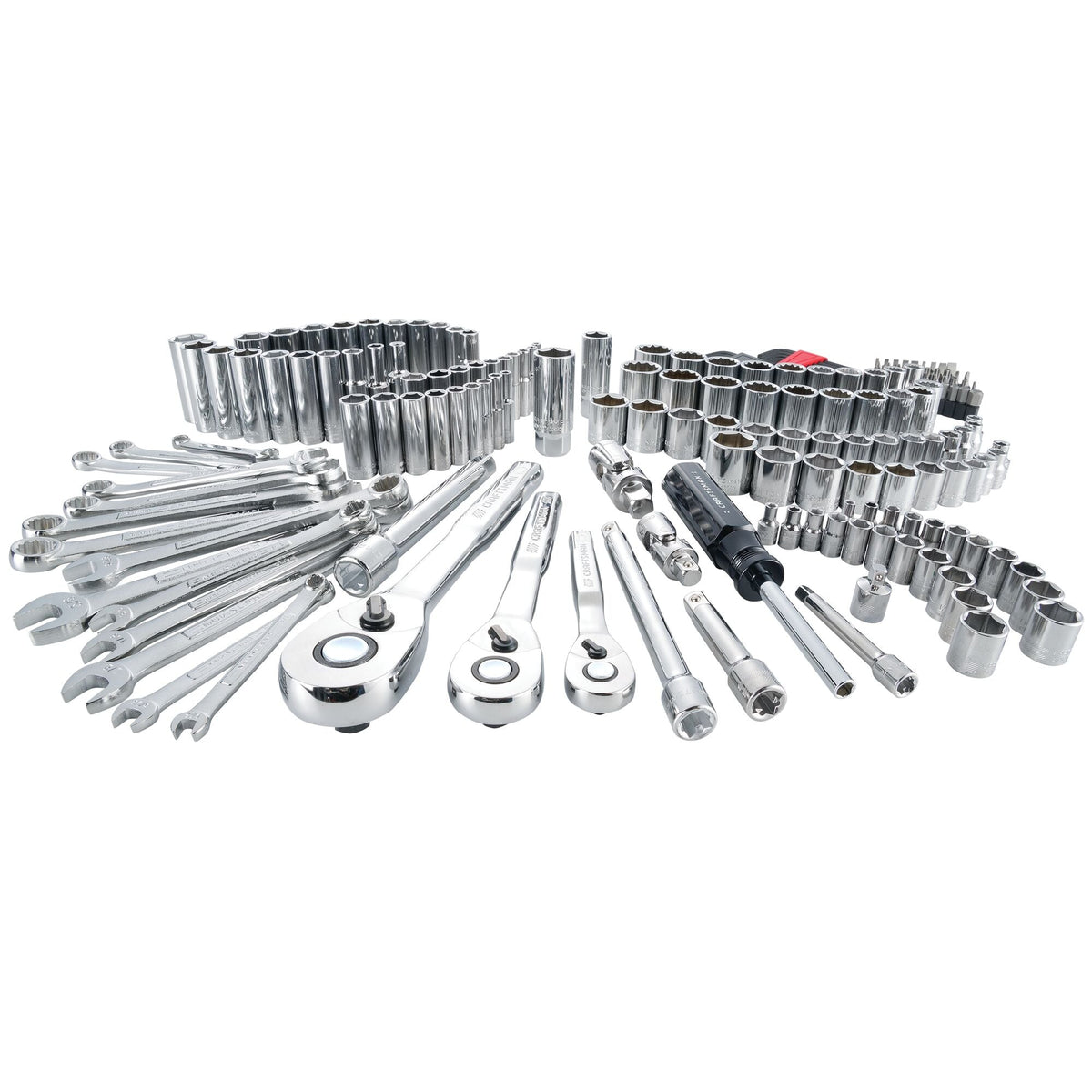 CRAFTSMAN 189-Piece SAE/Metric Mechanics Tool Set with 72-Tooth Ratchets & Hard Case, Polished Chrome