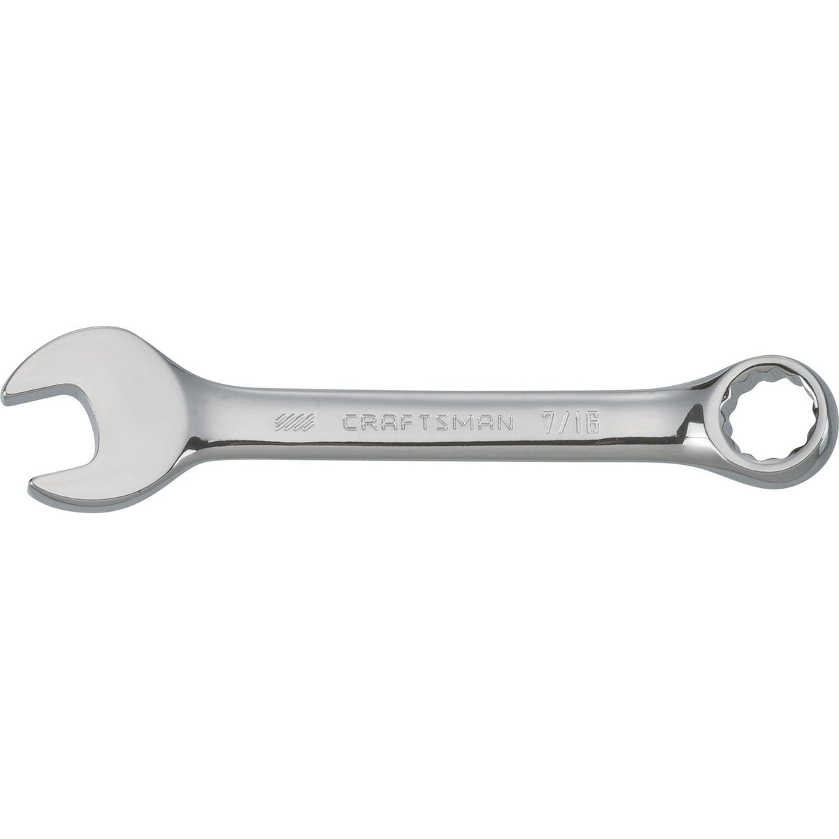 CRAFTSMAN 7/16-in 12-Point Standard (SAE) Combination Wrench, Short Handle