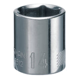 CRAFTSMAN Metric 1/4-in Drive 6-Point 14mm Shallow Socket