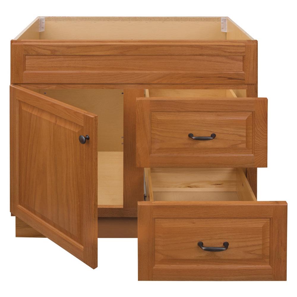 Project Source 36-in Golden Bathroom Vanity Base Cabinet without Top