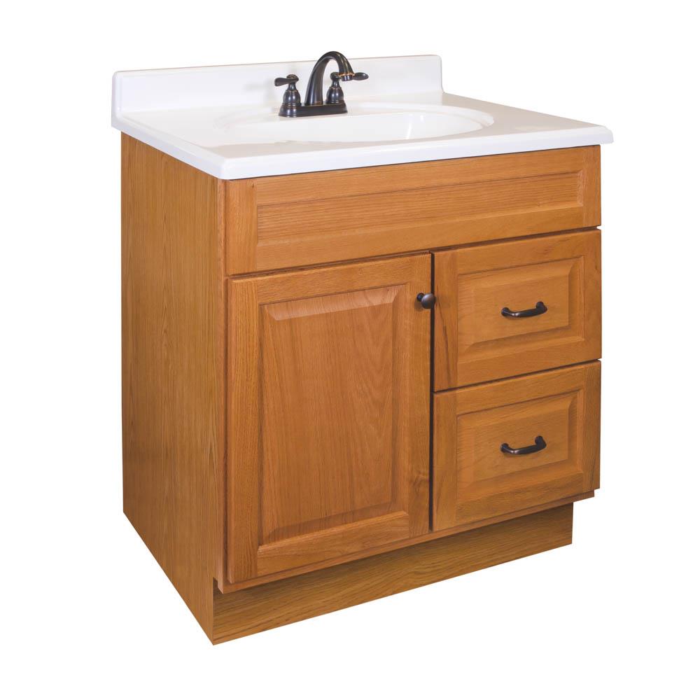 Project Source 30-in Golden Bathroom Vanity Base Cabinet without Top