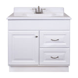Project Source 36-in White Bathroom Vanity Cabinet (Base Only, Without Top)
