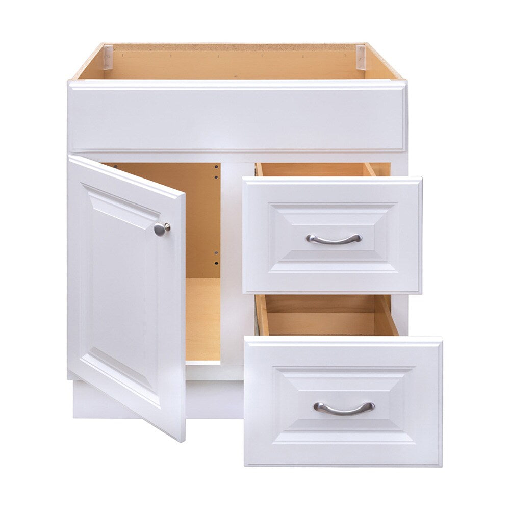 Project Source 30-in White Bathroom Vanity Cabinet