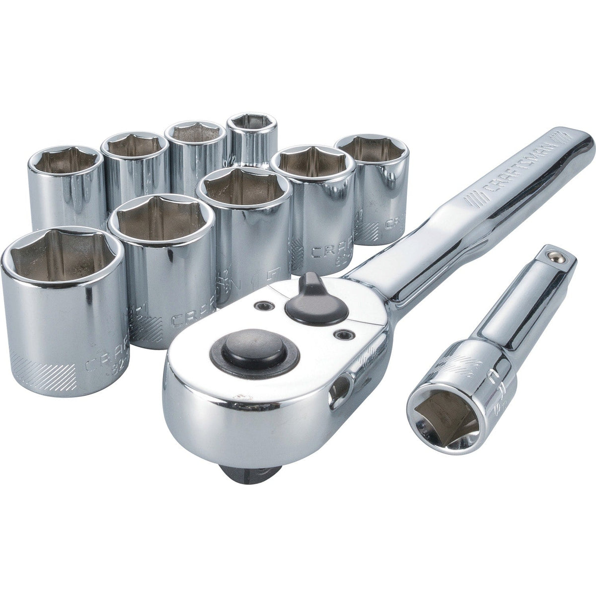 CRAFTSMAN 11-Piece Metric 3/8-in Drive 6-Point Shallow Socket Set
