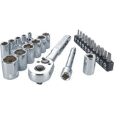 CRAFTSMAN 24-Piece Standard (SAE) Polished Chrome Mechanics Tool Set