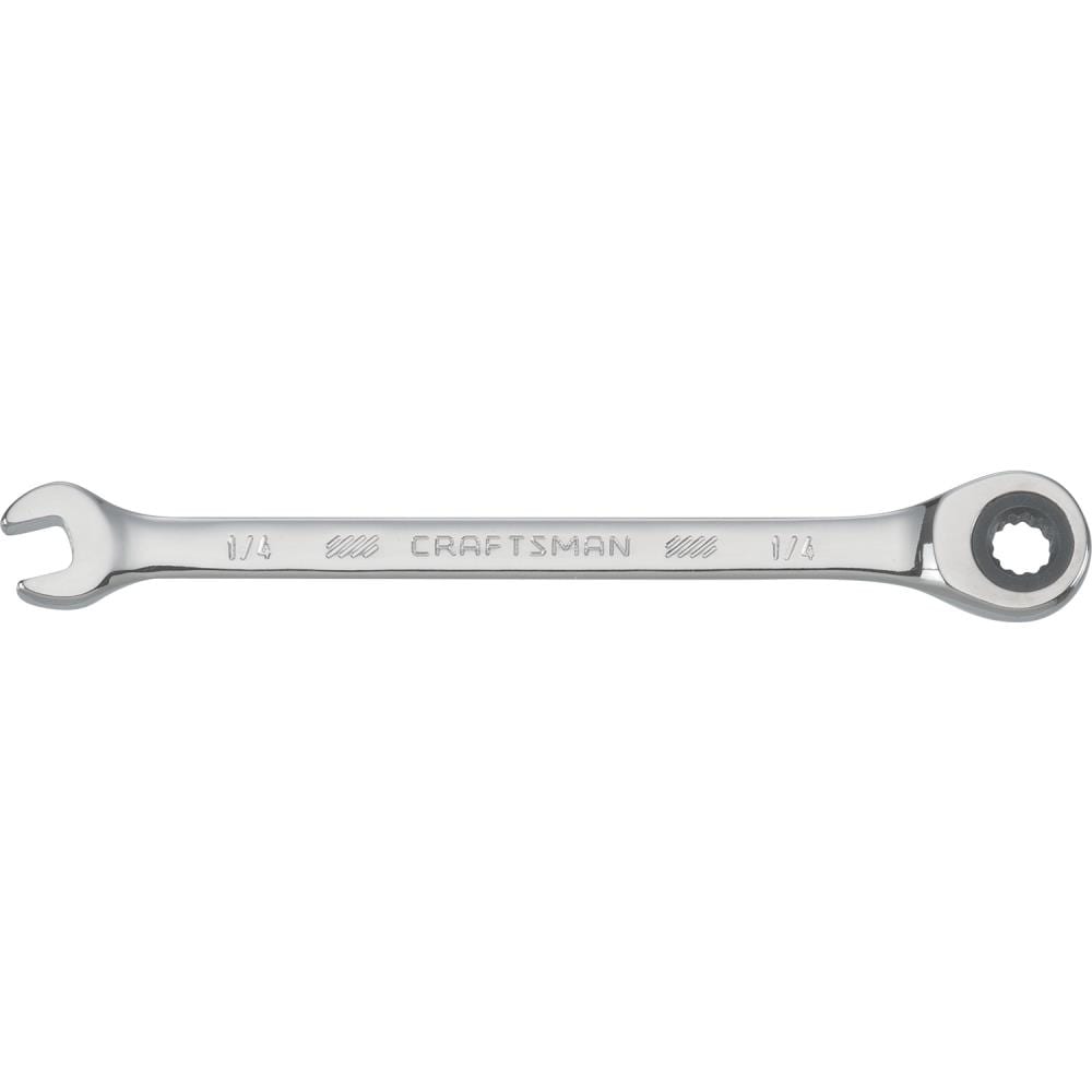 CRAFTSMAN 1/4-in 12-Point Standard (SAE) Ratcheting Wrench, 72-Tooth