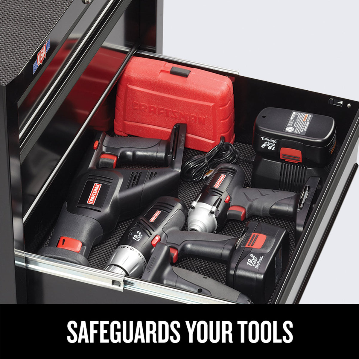 CRAFTSMAN 1000 Series 26.5-in W x 32.5-in H 4-Drawer Steel Rolling Tool Cabinet (Black)