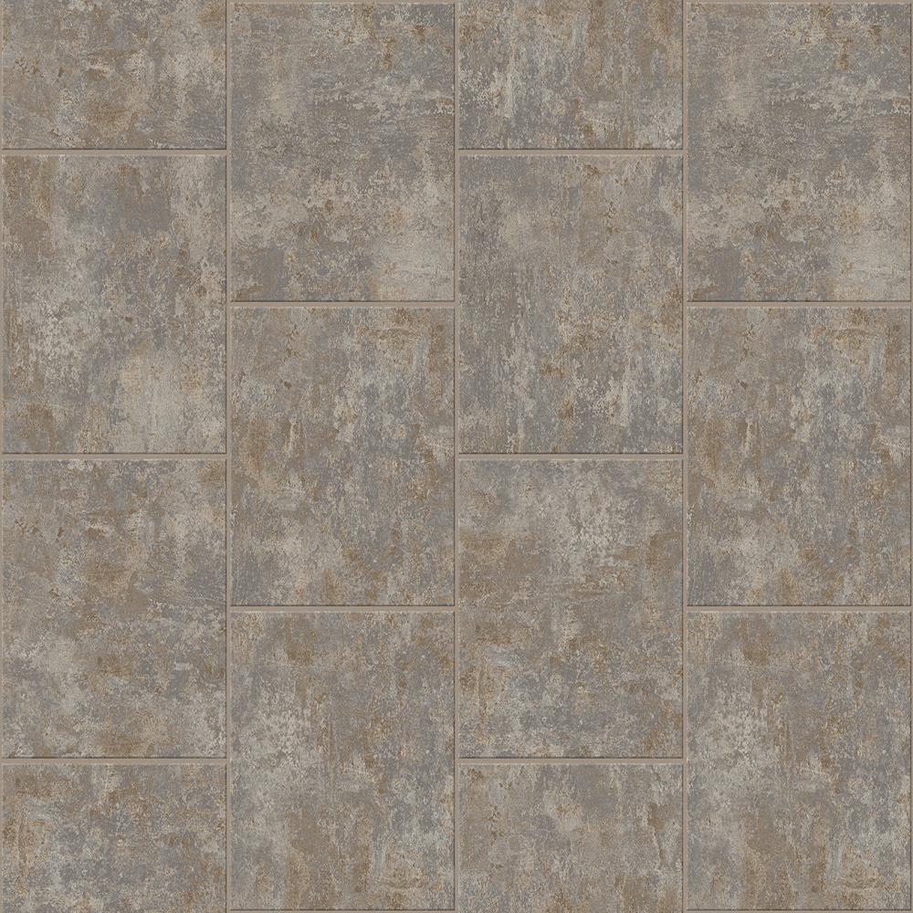 Congoleum DuraStone Chrysalis Rain Dance Vinyl Tile Sample – Gray Stone Look, 4‑mil Wear Layer