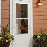 LARSON 36-in x 81-in White Mid-View Wood Core Storm Door - Super Arbor