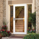 LARSON Tradewinds Premium 36-in x 81-in White Full-View Aluminum Storm Door - Super Arbor