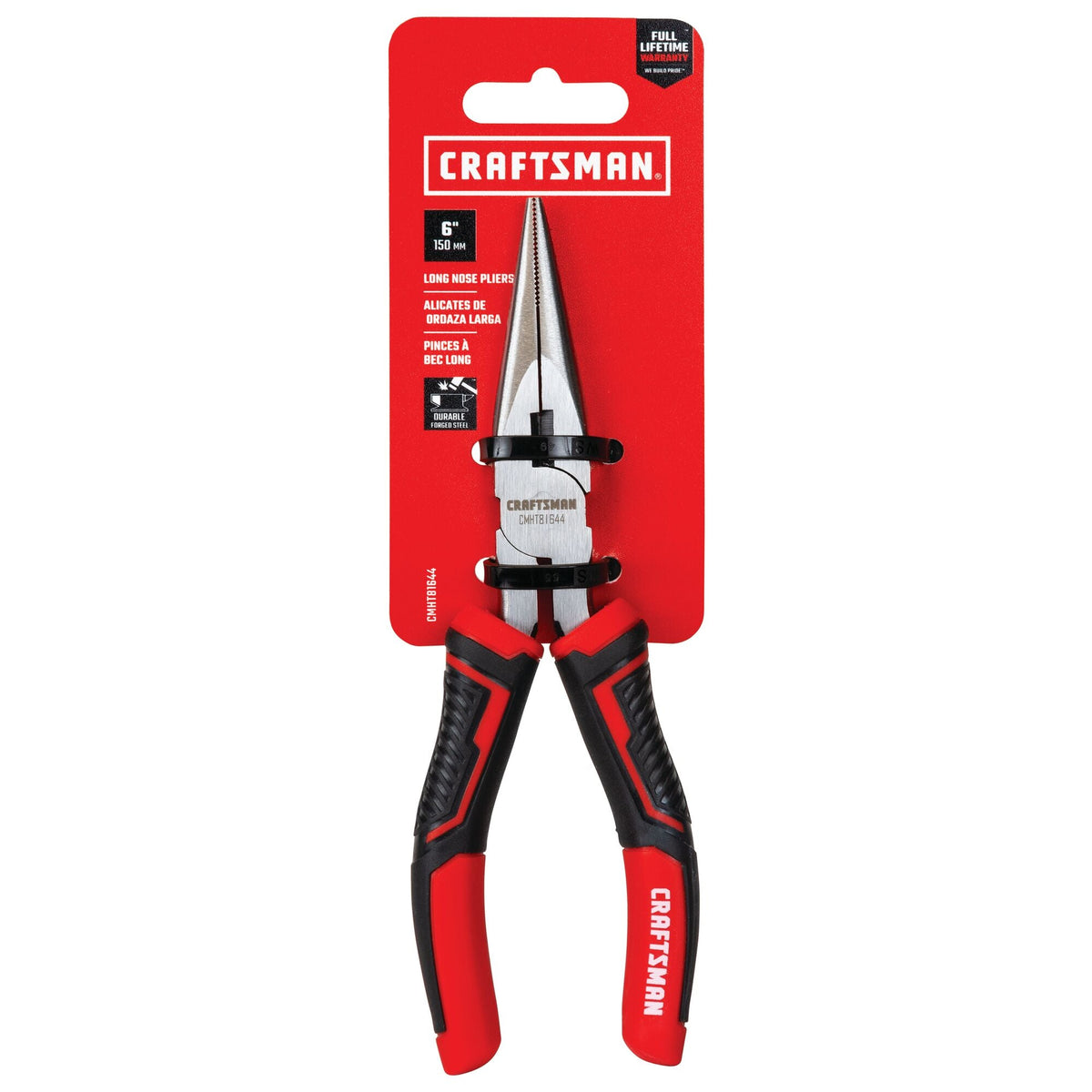 CRAFTSMAN 6-in Electrical Long Nose Pliers with Wire Cutter