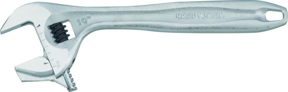 CRAFTSMAN 10-in Steel Reversible Jaw Adjustable Wrench, Individual