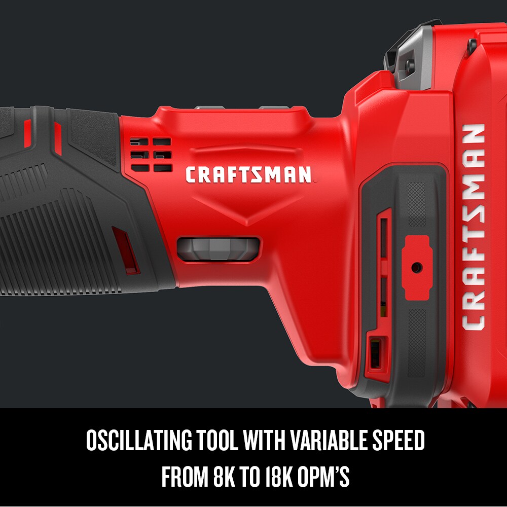 CRAFTSMAN V20 12-Piece 20-Volt Max Cordless Variable-Speed Oscillating Multi-Tool (Tool-Only)