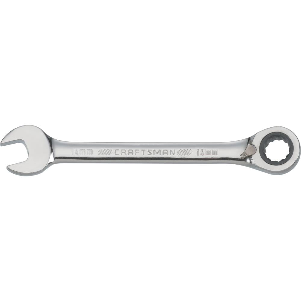 CRAFTSMAN 14mm 12-Point Metric Reversible Ratcheting Wrench, 72-Tooth
