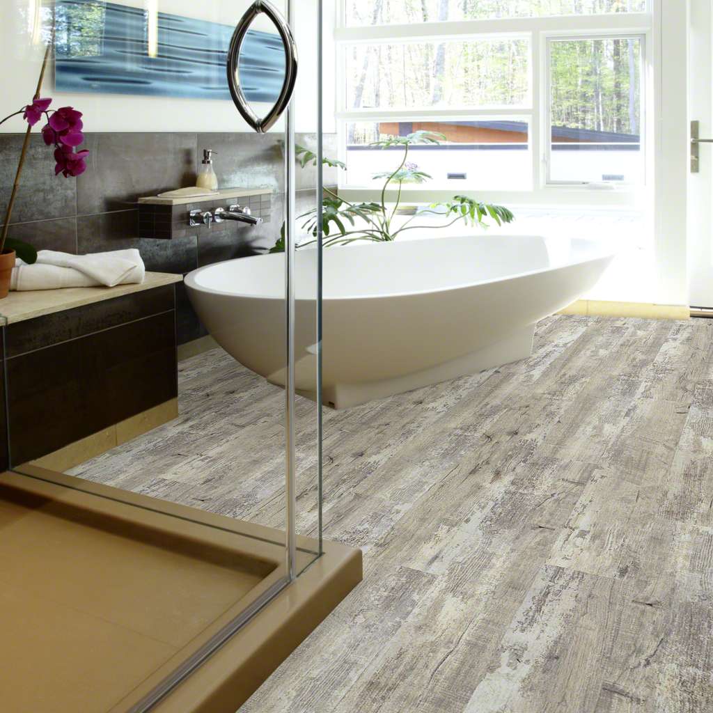 Shaw Newcastle Drawbridge 7-in Wide x 4-4/5-mm Thick Waterproof Interlocking Luxury Vinyl Plank Flooring (18.68-sq ft)