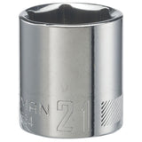 CRAFTSMAN Metric 3/8-in Drive 6-Point 21mm Shallow Socket