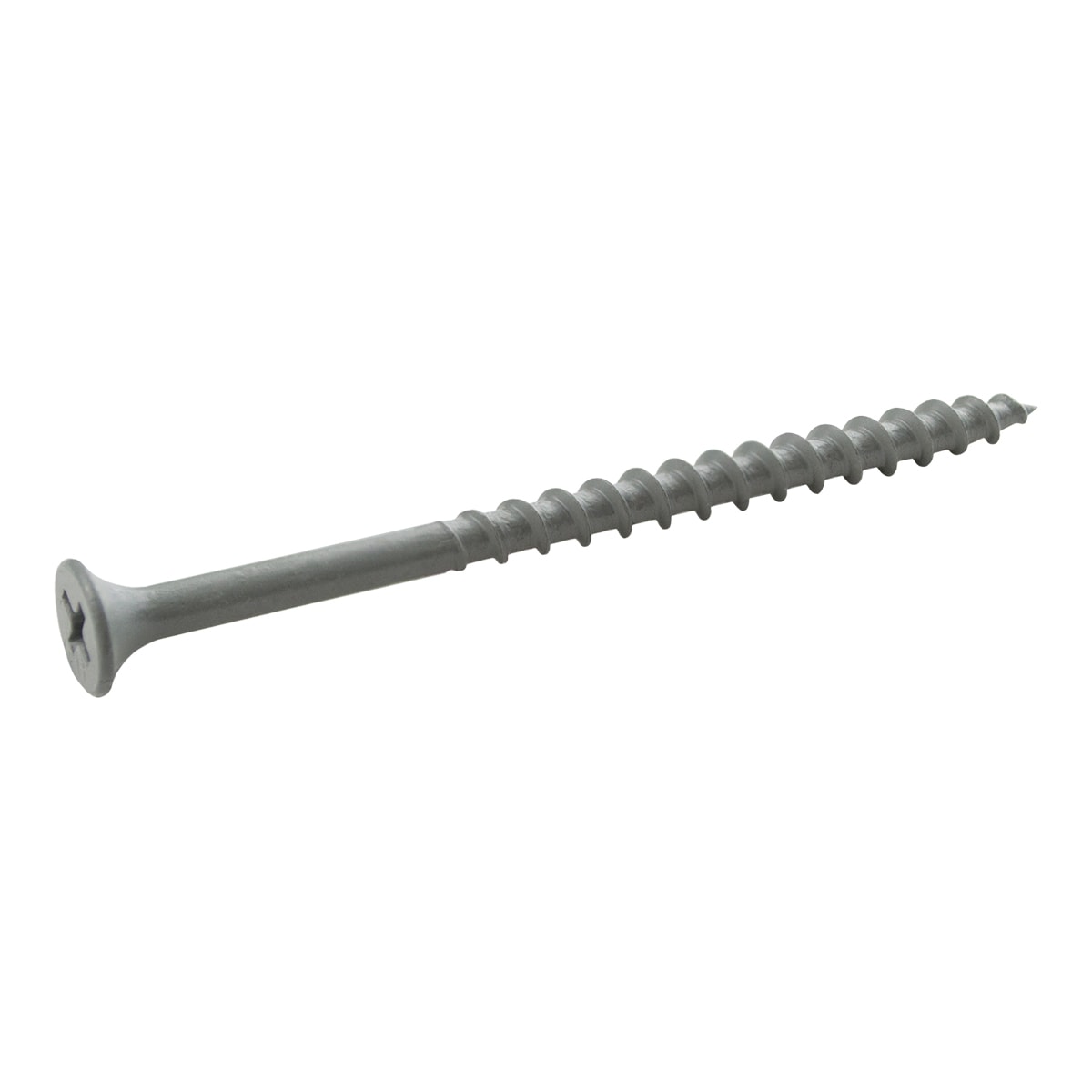 Grip-Rite PrimeGuard Ten #10 x 3-in Polymer Deck Screws, Gray, 5-lb Box (Approx. 352 pcs)