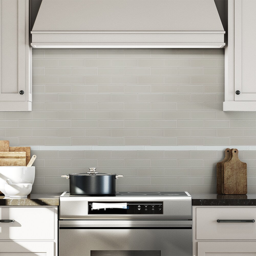 Elida Ceramica Highlight Subway 12-in x 12-in Glossy Glass Subway Wall Tile