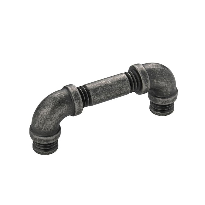 Hickory Hardware Pipeline 3-in (76mm) Center to Center Black Nickel Vibed Rectangular Bar Drawer Pull