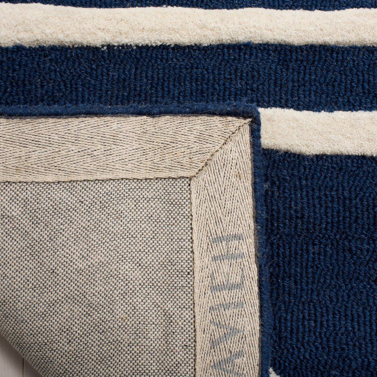 Safavieh Kids Zigzag 4 x 6 Navy/Ivory Indoor Chevron Hand-Tufted Wool Area Rug