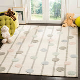 Safavieh Kids Confetti 5 x 7 Ivory/Multi Hand-Tufted Wool Indoor Abstract Area Rug