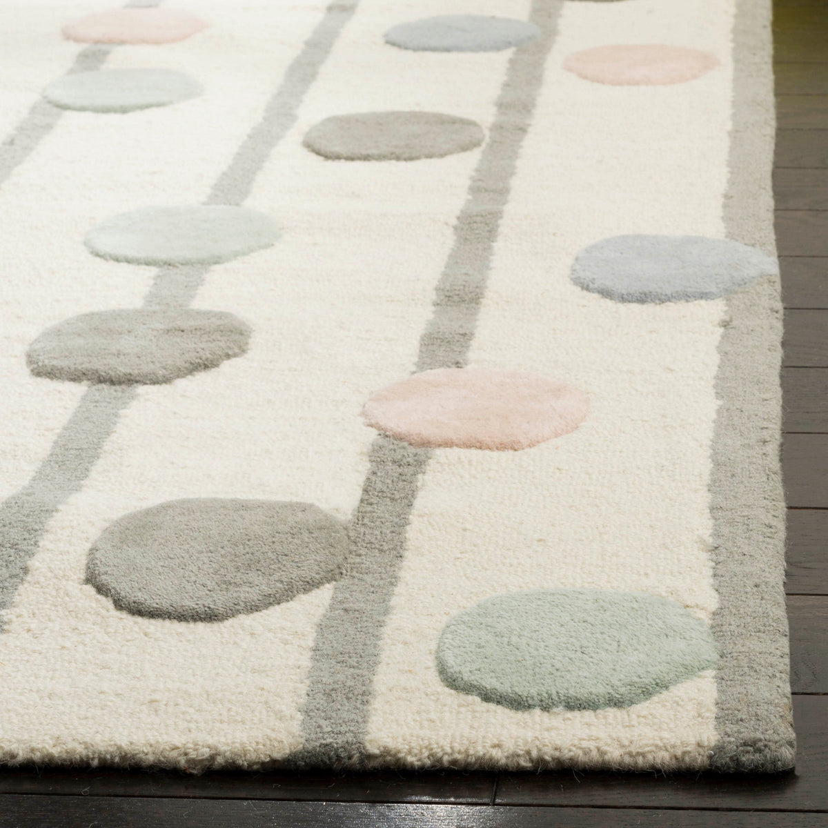 Safavieh Kids Confetti 5 x 7 Ivory/Multi Hand-Tufted Wool Indoor Abstract Area Rug