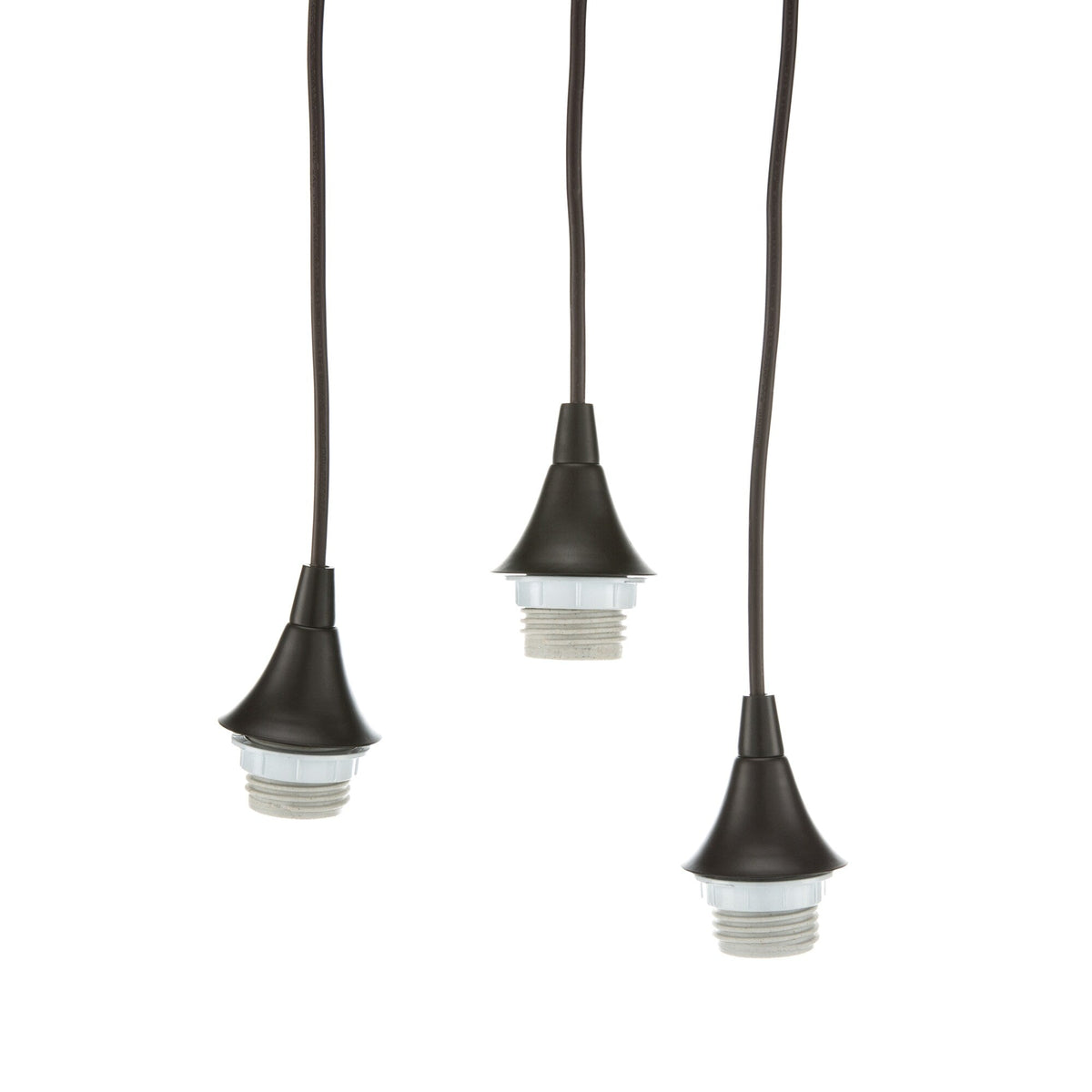 Portfolio French Bronze Transitional Cylinder 3-Light Pendant Canopy – Mix & Match Cluster Round
